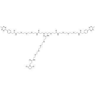 2-(Mal-C3-amido-PEG4-amido)-1,3-bis(methyltetrazine-CONH-PEG3-Amido-ethoxy)propane
