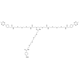 2-(4-CHO-Ph-amido-PEG4-amido)-1,3-bis(methyltetrazine-CONH-PEG3-Amido-ethoxy)propane