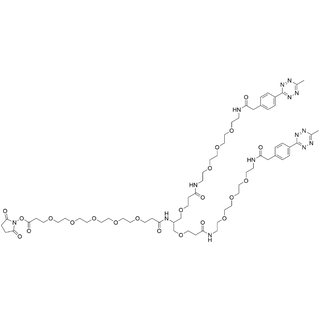 2-(NHS-PEG5-Amido)-1,3-bis(methyltetrazine-CONH-PEG3-amido-ethoxy)propane