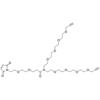N-(Mal-PEG2)-N-bis(PEG4-Propargyl)