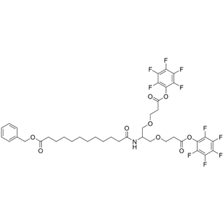 bis(perfluorophenyl) 3,3'-((2-(12-(benzyloxy)-12-oxododecanamido)propane-1,3-diyl)bis(oxy))dipropionate