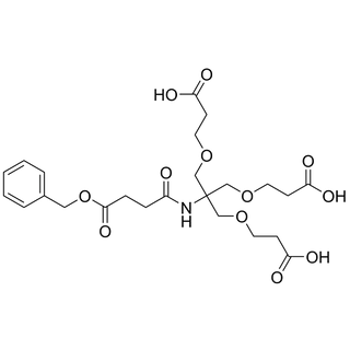 3,3'-((2-(4-(benzyloxy)-4-oxobutanamido)-2-((2-carboxyethoxy)methyl)propane-1,3-diyl)bis(oxy))dipropionic acid