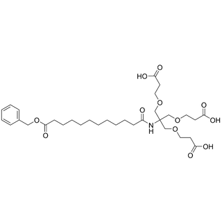 3,3'-((2-(12-(benzyloxy)-12-oxododecanamido)-2-((2-carboxyethoxy)methyl)propane-1,3-diyl)bis(oxy))dipropionic acid