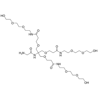 (Glycinamide)-tri-(OH-PEG3-amidoethoxymethyl)-methane