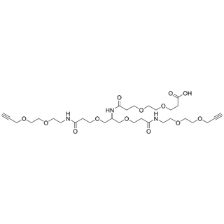 2-(Acid-PEG2-amide)-1,3-bis(propargyl-PEG2-amidoethoxy)propane