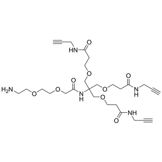 (Amino-PEG2-C2-amido)-Tri-(propargylamidoethoxymethyl)-methane