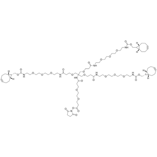 (NHS ester-PEG2-amido)-tri(endo-BCN-PEG3-ethoxymethyl)-methane