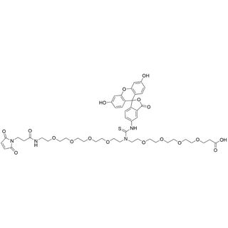 N-(Mal-PEG4)-N-Fluorescein-PEG4-Acid