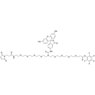 N-(Mal-PEG4)-N-Fluorescein-PEG4-PFP ester