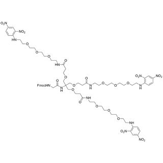 (Fmoc-glycianamide)-Tri-(DNP-PEG3-amido-ethoxymethyl)-methane