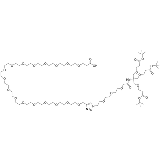 (Acid-PEG17-triazole-PEG3-C2-Amido)-tri-(t-butoxycarbonylethoxymethyl)-methane