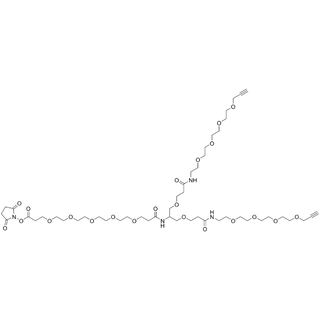 2-(NHS ester-PEG5-amido)-1,3-bis(propargyl-PEG4- amidoethoxy)propane