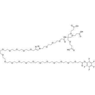 (PFP Ester-PEG17-triazole-PEG3-C2-amido)-tri-(carboxyethoxymethyl)-methane