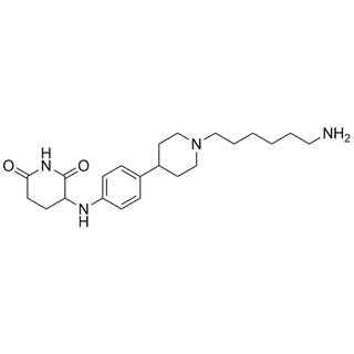 3-((4-(1-(6-aminohexyl)piperidin-4-yl)phenyl)amino)piperidine-2,6-dione