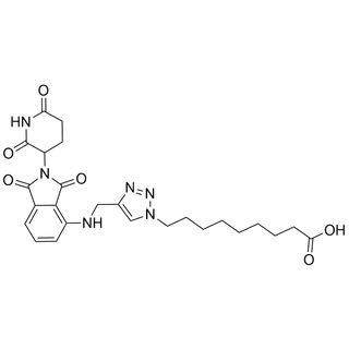 9-(4-(((2-(2,6-dioxopiperidin-3-yl)-1,3-dioxoisoindolin-4-yl)amino)methyl)-1H-1,2,3-triazol-1-yl)nonanoic acid