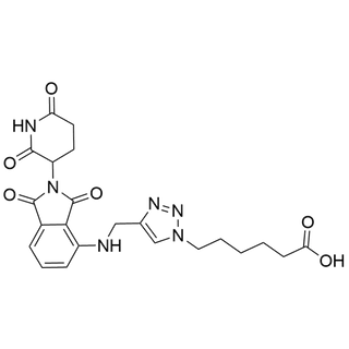 6-(4-(((2-(2,6-dioxopiperidin-3-yl)-1,3-dioxoisoindolin-4-yl)amino)methyl)-1H-1,2,3-triazol-1-yl)hexanoic acid