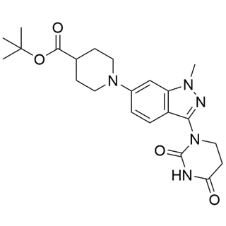 tert-butyl 1-(3-(2,4-dioxotetrahydropyrimidin-1(2H)-yl)-1-methyl-1H-indazol-6-yl)piperidine-4-carboxylate