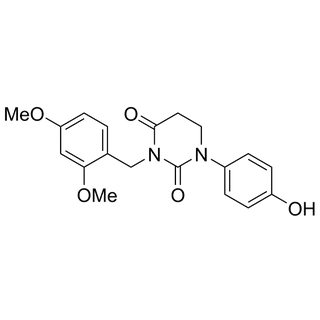 3-(2,4-dimethoxybenzyl)-1-(4-hydroxyphenyl)dihydropyrimidine-2,4(1H,3H)-dione