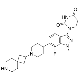 1-(6-(1-(7-azaspiro[3.5]nonan-2-yl)piperidin-4-yl)-7-fluoro-1-methyl-1H-indazol-3-yl)dihydropyrimidine-2,4(1H,3H)-dione