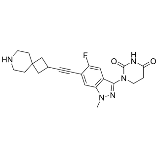 1-(6-((7-azaspiro[3.5]nonan-2-yl)ethynyl)-5-fluoro-1-methyl-1H-indazol-3-yl)dihydropyrimidine-2,4(1H,3H)-dione