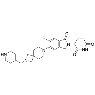 3-(6-fluoro-1-oxo-5-(2-(piperidin-4-ylmethyl)-2,7-diazaspiro[3.5]nonan-7-yl)isoindolin-2-yl)piperidine-2,6-dione