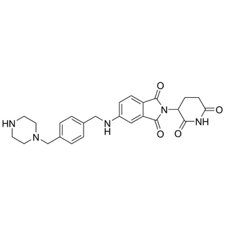 2-(2,6-dioxopiperidin-3-yl)-5-((4-(piperazin-1-ylmethyl)benzyl)amino)isoindoline-1,3-dione