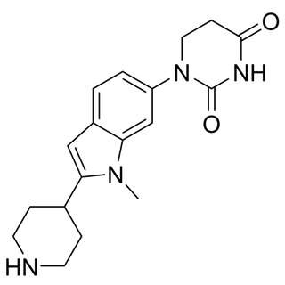 1-(1-methyl-2-(piperidin-4-yl)-1H-indol-6-yl)dihydropyrimidine-2,4(1H,3H)-dione