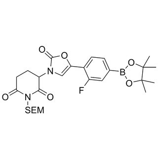3-(5-(2-fluoro-4-(4,4,5,5-tetramethyl-1,3,2-dioxaborolan-2-yl)phenyl)-2-oxooxazol-3(2H)-yl)-1-((2-(trimethylsilyl)ethoxy)methyl)piperidine-2,6-dione