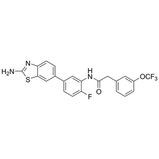 N-(5-(2-aminobenzo[d]thiazol-6-yl)-2-fluorophenyl)-2-(3-(trifluoromethoxy)phenyl)acetamide