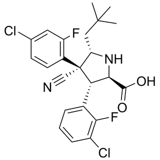 (2R,3S,4R,5S)-3-(3-chloro-2-fluorophenyl)-4-(4-chloro-2-fluorophenyl)-4-cyano-5-neopentylpyrrolidine-2-carboxylic acid