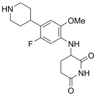 3-((5-fluoro-2-methoxy-4-(piperidin-4-yl)phenyl)amino)piperidine-2,6-dione