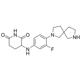 3-((3-fluoro-4-(2,7-diazaspiro[4.4]nonan-2-yl)phenyl)amino)piperidine-2,6-dione