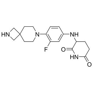 3-((3-fluoro-4-(2,7-diazaspiro[3.5]nonan-7-yl)phenyl)amino)piperidine-2,6-dione