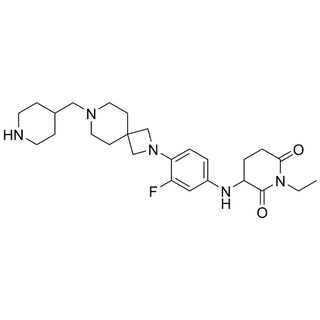 1-ethyl-3-((3-fluoro-4-(7-(piperidin-4-ylmethyl)-2,7-diazaspiro[3.5]nonan-2-yl)phenyl)amino)piperidine-2,6-dione