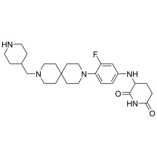 3-((3-fluoro-4-(9-(piperidin-4-ylmethyl)-3,9-diazaspiro[5.5]undecan-3-yl)phenyl)amino)piperidine-2,6-dione
