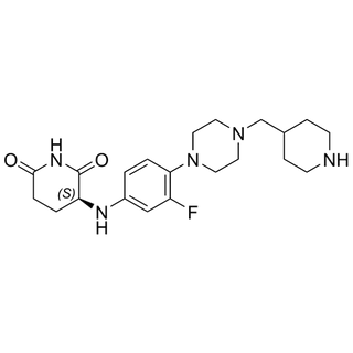 (S)-3-((3-fluoro-4-(4-(piperidin-4-ylmethyl)piperazin-1-yl)phenyl)amino)piperidine-2,6-dione