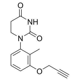 1-(2-methyl-3-(prop-2-yn-1-yloxy)phenyl)dihydropyrimidine-2,4(1H,3H)-dione