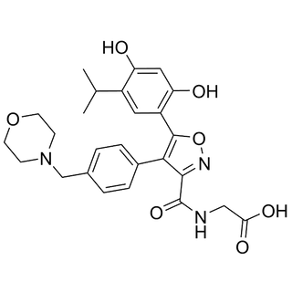 (5-(2,4-dihydroxy-5-isopropylphenyl)-4-(4-(morpholinomethyl)phenyl)isoxazole-3-carbonyl)glycine