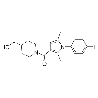 (1-(4-fluorophenyl)-2,5-dimethyl-1H-pyrrol-3-yl)(4-(hydroxymethyl)piperidin-1-yl)methanone