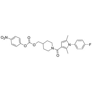 (1-(1-(4-fluorophenyl)-2,5-dimethyl-1H-pyrrole-3-carbonyl)piperidin-4-yl)methyl (4-nitrophenyl) carbonate