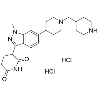 3-(1-methyl-6-(1-(piperidin-4-ylmethyl)piperidin-4-yl)-1H-indazol-3-yl)piperidine-2,6-dione dihydrochloride