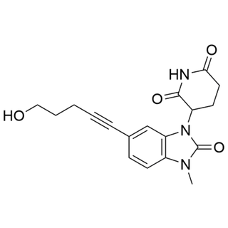 3-(6-(5-hydroxypent-1-yn-1-yl)-3-methyl-2-oxo-2,3-dihydro-1H-benzo[d]imidazol-1-yl)piperidine-2,6-dione