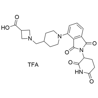 1-((1-(2-(2,6-dioxopiperidin-3-yl)-1,3-dioxoisoindolin-4-yl)piperidin-4-yl)methyl)azetidine-3-carboxylic acid TFA salt