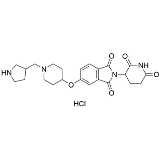 2-(2,6-dioxopiperidin-3-yl)-5-((1-(pyrrolidin-3-ylmethyl)piperidin-4-yl)oxy)isoindoline-1,3-dione hydrochloride