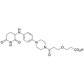 3-(3-(4-(4-((2,6-dioxopiperidin-3-yl)amino)phenyl)piperazin-1-yl)-3-oxopropoxy)propanoic acid