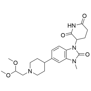 3-(5-(1-(2,2-dimethoxyethyl)piperidin-4-yl)-3-methyl-2-oxo-2,3-dihydro-1H-benzo[d]imidazol-1-yl)piperidine-2,6-dione