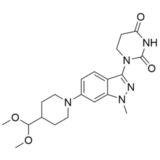 1-(6-(4-(dimethoxymethyl)piperidin-1-yl)-1-methyl-1H-indazol-3-yl)dihydropyrimidine-2,4(1H,3H)-dione