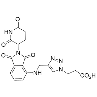 3-(4-(((2-(2,6-dioxopiperidin-3-yl)-1,3-dioxoisoindolin-4-yl)amino)methyl)-1H-1,2,3-triazol-1-yl)propanoic acid