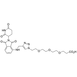 3-(2-(2-(2-(4-(((2-(2,6-dioxopiperidin-3-yl)-1,3-dioxoisoindolin-4-yl)amino)methyl)-1H-1,2,3-triazol-1-yl)ethoxy)ethoxy)ethoxy)propanoic acid