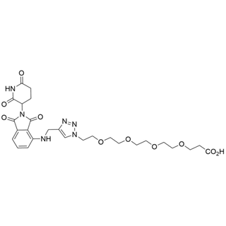 1-(4-(((2-(2,6-dioxopiperidin-3-yl)-1,3-dioxoisoindolin-4-yl)amino)methyl)-1H-1,2,3-triazol-1-yl)-3,6,9,12-tetraoxapentadecan-15-oic acid